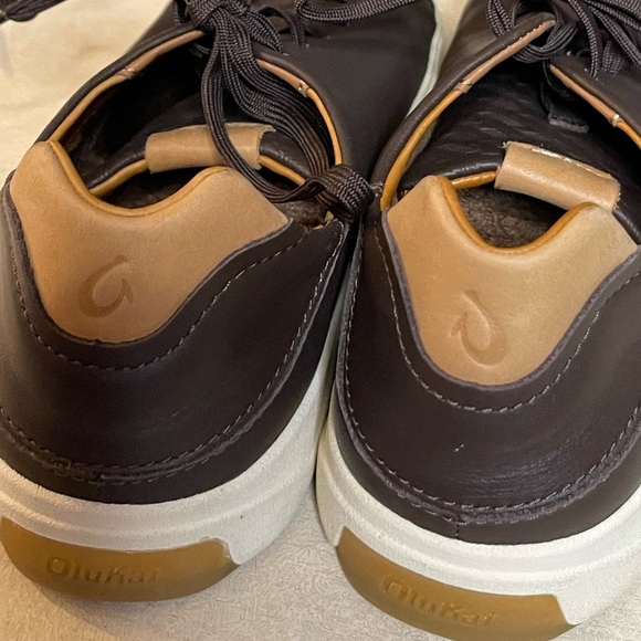 Olukai Lae’ahi Li ‘I’ll Waterproof Brown Leather Sneakers Size Men’s 8 - Picture 3 of 11